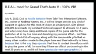 LukeRoss00's statement from July 2022 (Image via github.com/LukeRoss00)